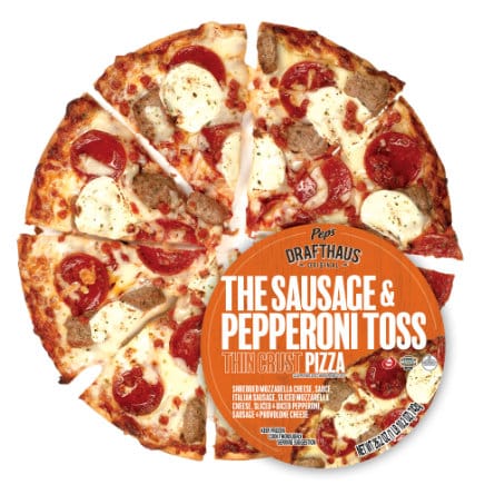 sausage and pepperoni toss pizza